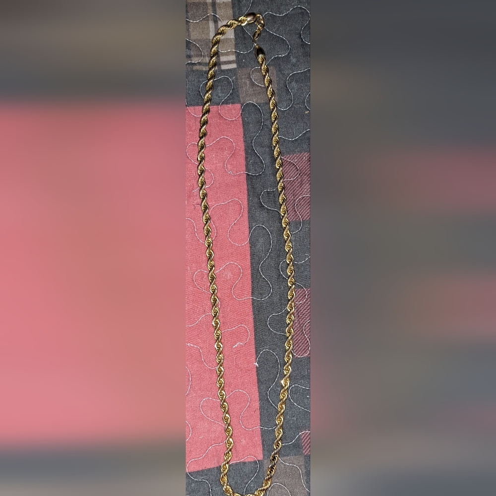 Vintage Napier Gold Rope Chain Necklace